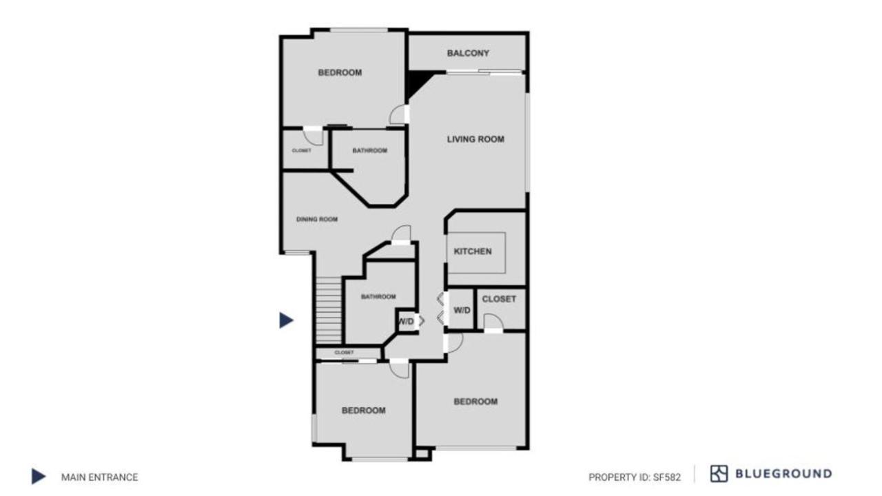 3br W Wd Gym Pool S F O-582 Apartamento *